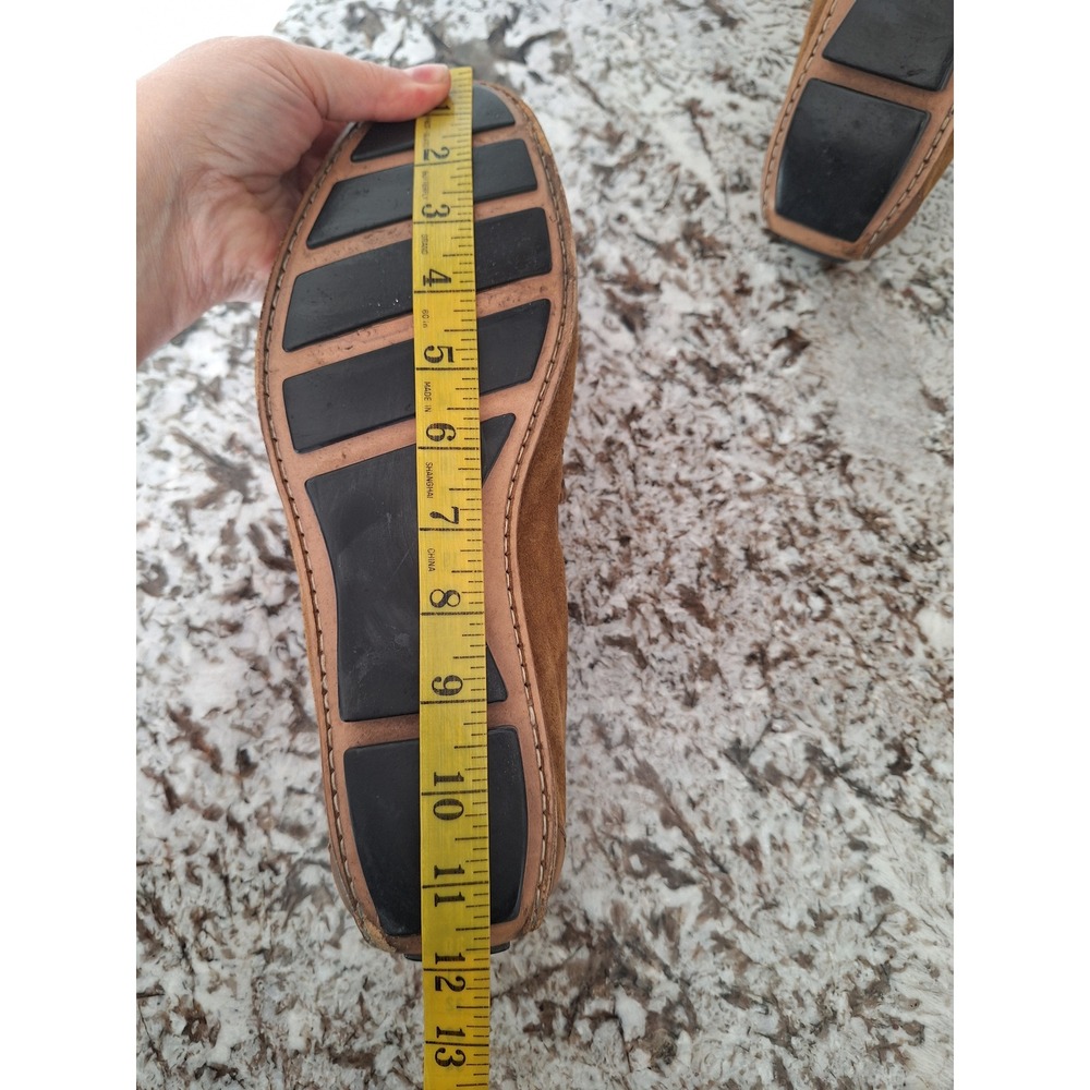 Gucci Italy Brown‎ Suede Leather Driving Loafers Mens 10D Designer Dress Loafers - Picture 14 of 14